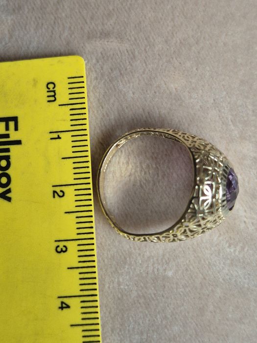 Златен комплект, аметист