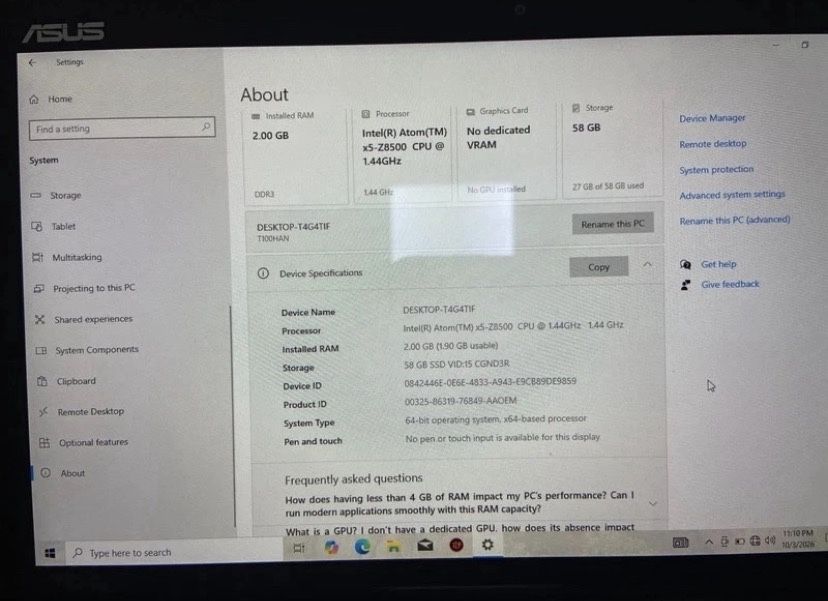 Asus transformerbook t100han