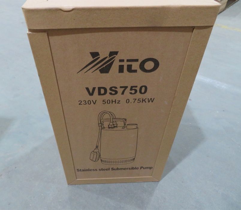 750W Потопяема Дренажна помпа - Изцяло от Неръждаема стомана AISI 304