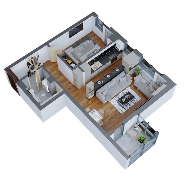 Apartament 2 Camere | TIP 1 | 58mp | Complex Comat Towers