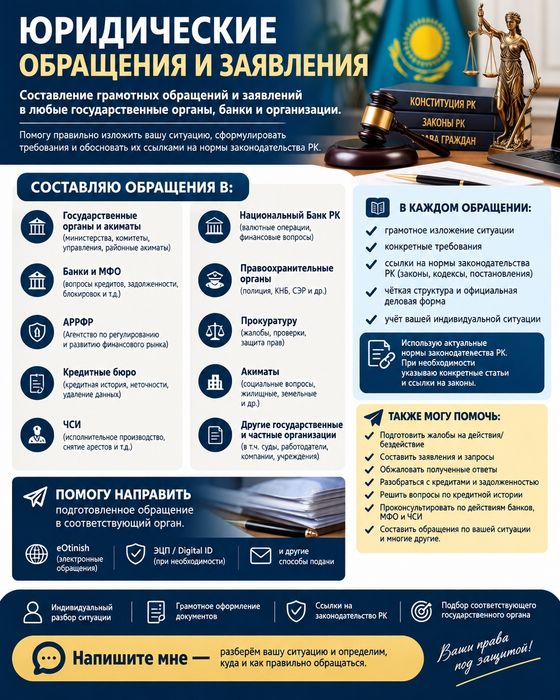 Помогу грамотно составить заявление