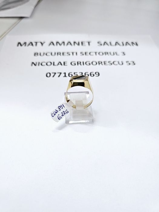 Vand inel barbatesc din aur 14 k 6.22 g cod 891