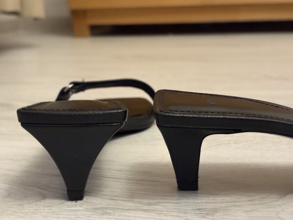 Pantofi, Mango, catarama, toc mic, bot patrat