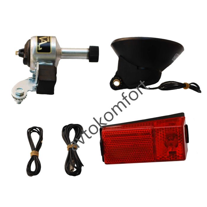 Комплект Фар С Динамо И Заден Габарит За Велосипед Колело С Код ФМ 129