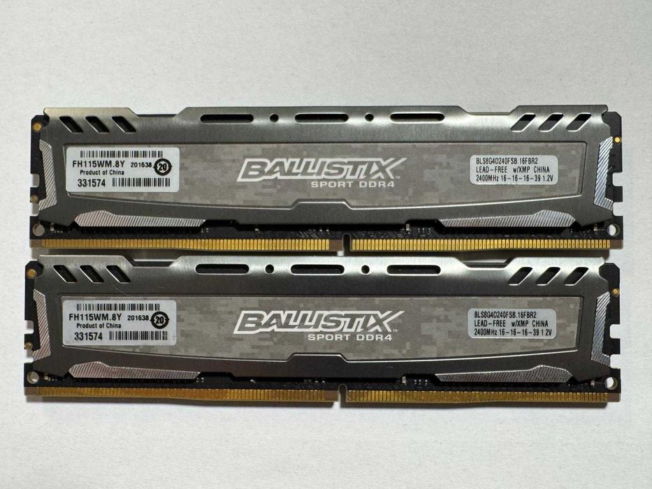 Kit Memorie RAM 16GB (2x8GB) Crucial Ballistix Sport DDR4 2400MHz CL16