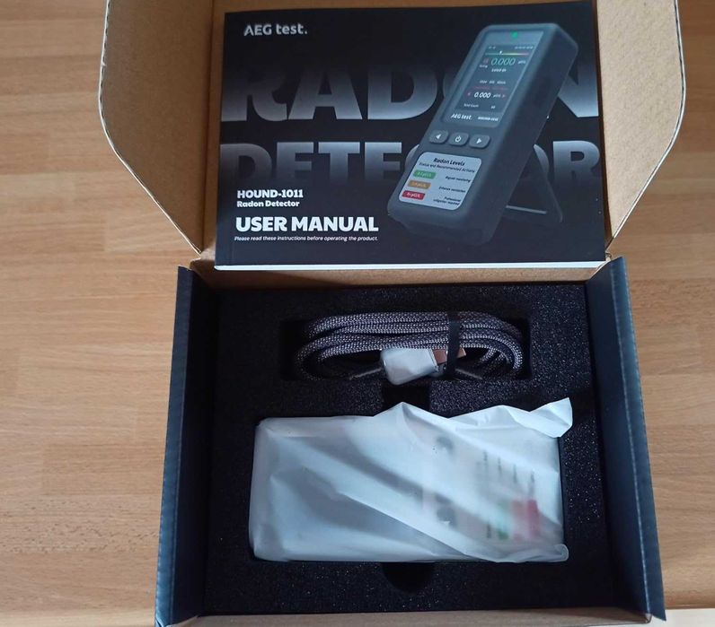 AEGTEST HOUND-1011 Преносим радон детектор за дома, лек, точен сензор