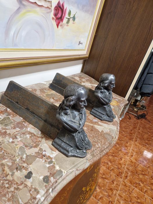 Уникални антикварни френски стойки за пред камина