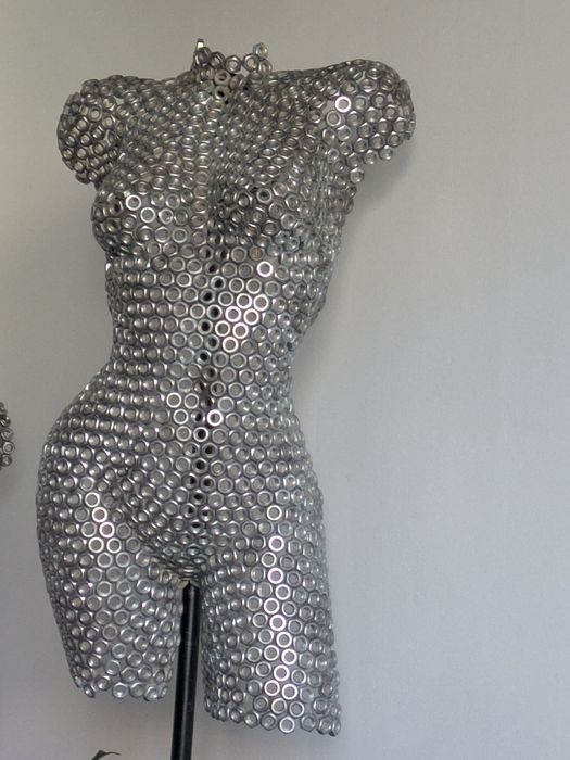 Candelabru bust dama lucrat manual Unicat