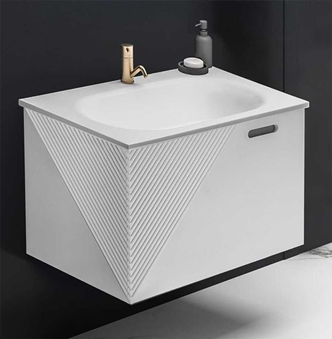 PVC шкаф за баня с мивка FORMA WHITE 60 см