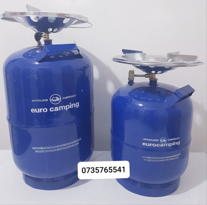 Butelie voiaj camping cu arzator 3 5 8 litri si maner usor de transportat /reductie adaptor