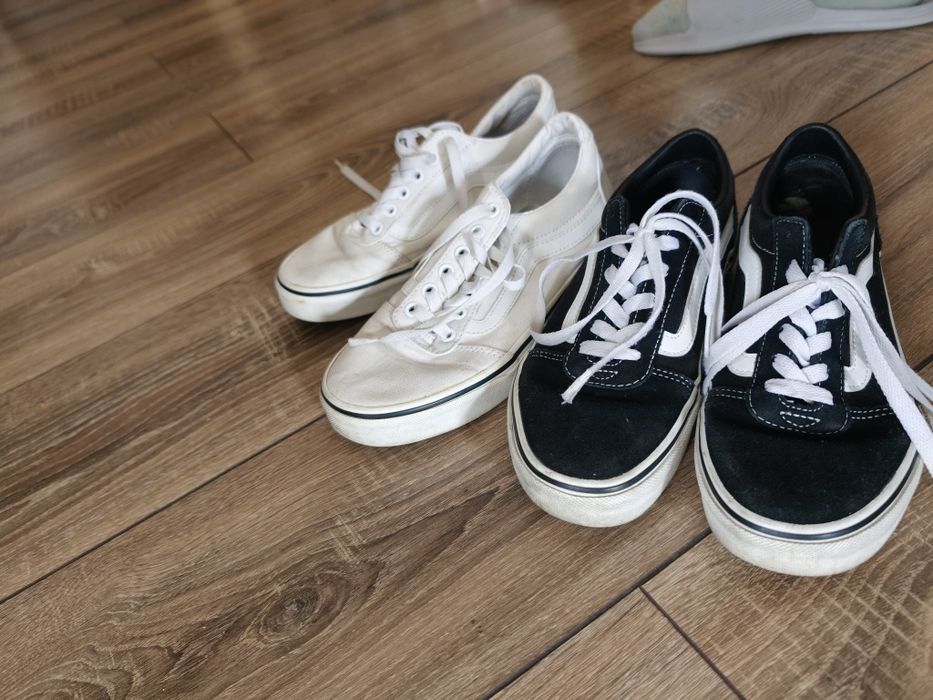 Кецове Vans 36 1/2 черните 37 белите