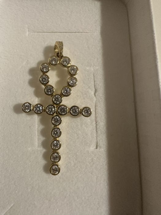 Cruciulita din argint suflata cu aur