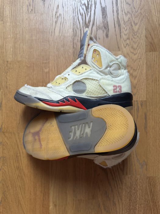 Air Jordan 5 off white sail