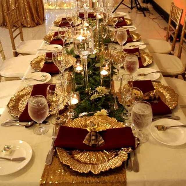 Farfurie suport din PP deosebita, platou decor, aurie, evenimente,32cm