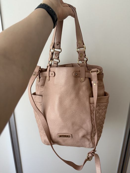 Geanta Musette piele (colectie Cristhelen B) roz pal