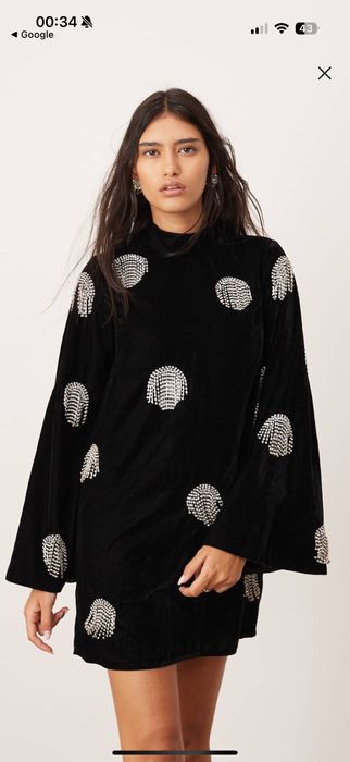 Rochie Asos  bijuterie / din catifea