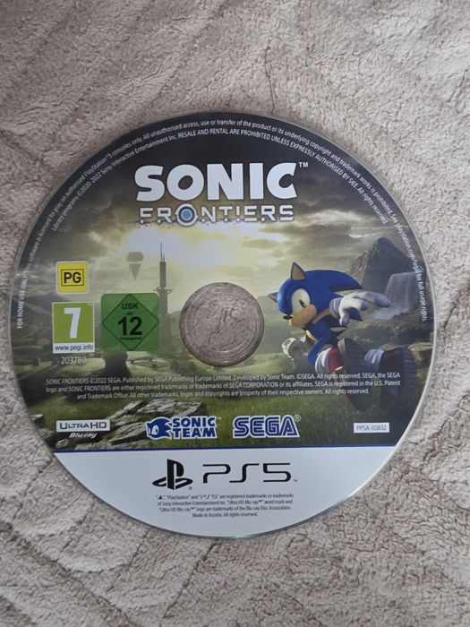 Продаю диск на PlayStation 5 игра sonic