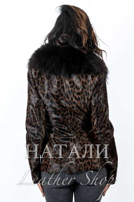 Дамски ексклузивен кожух Пони Leopard Short