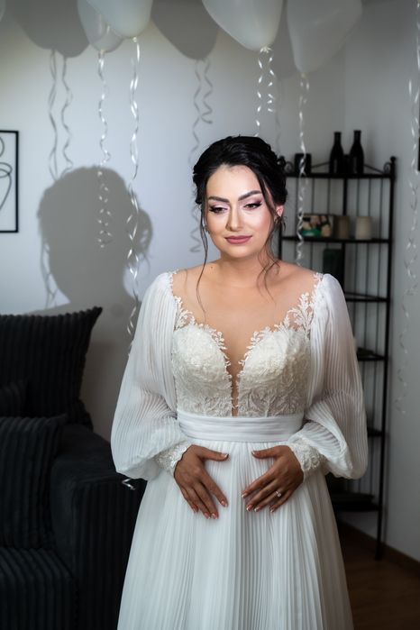 Rochie mireasa mătase