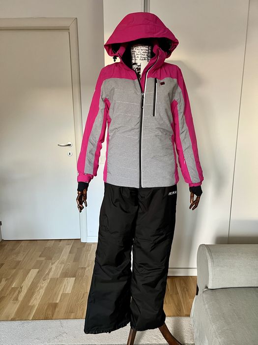 Costum de ski Nevica 10000 mm negru gri roz Recco M-L UK 12
