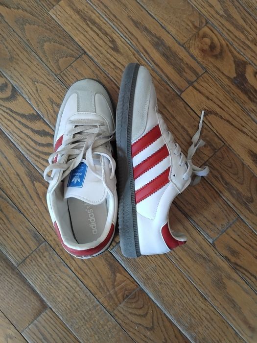 adidas Samba OG-бяло с червено