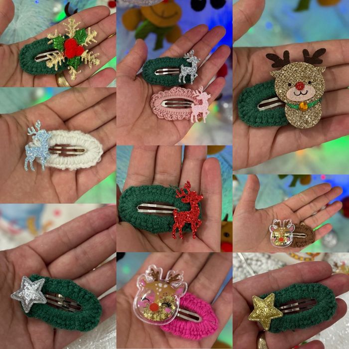 Ръчно плетени фиби- коледни