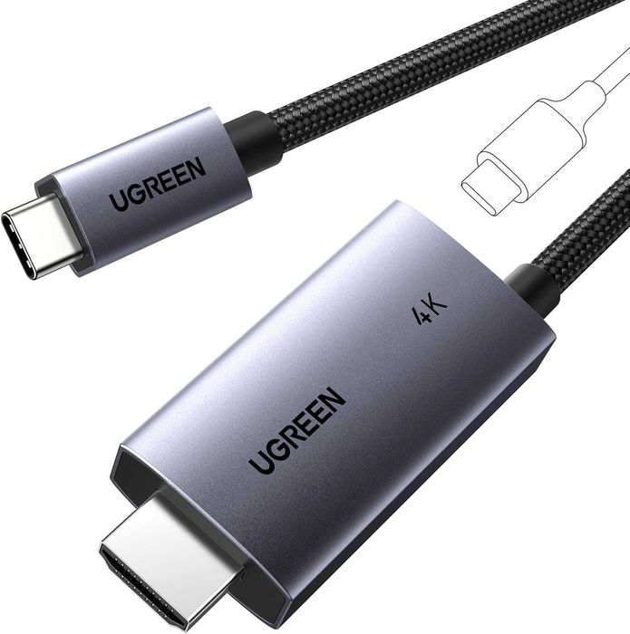 Новинка! Переходник кабель Ugreen USB Type-C to HDMI 4K60Hz с PD 100W