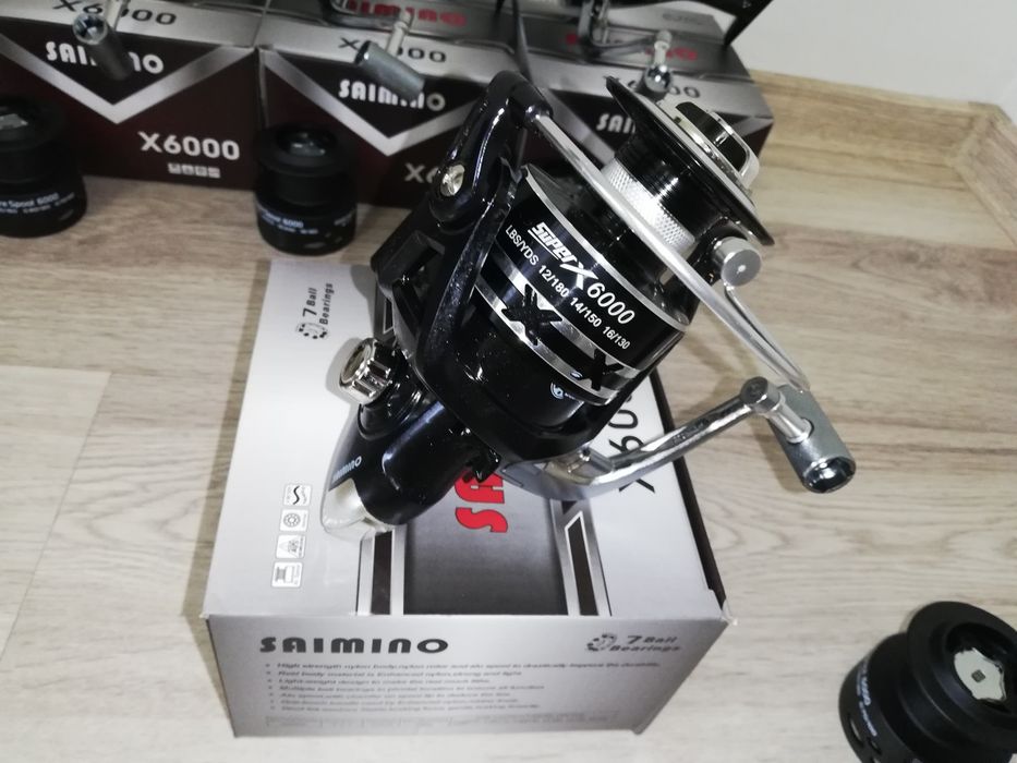 SET 4 Lansete ACTIVE Robinhan + 4 Mulinete SAIMINO x6000