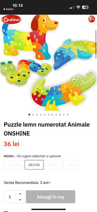 Puzzle lemn pentru copii / puzzle joaca