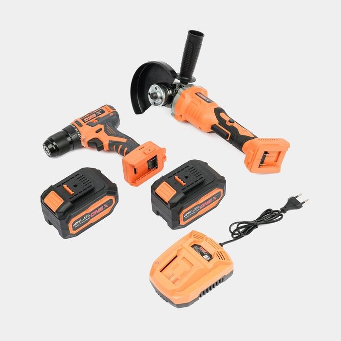 2 в 1. Аккумуляторный болгарка и шуруповерт ONE X