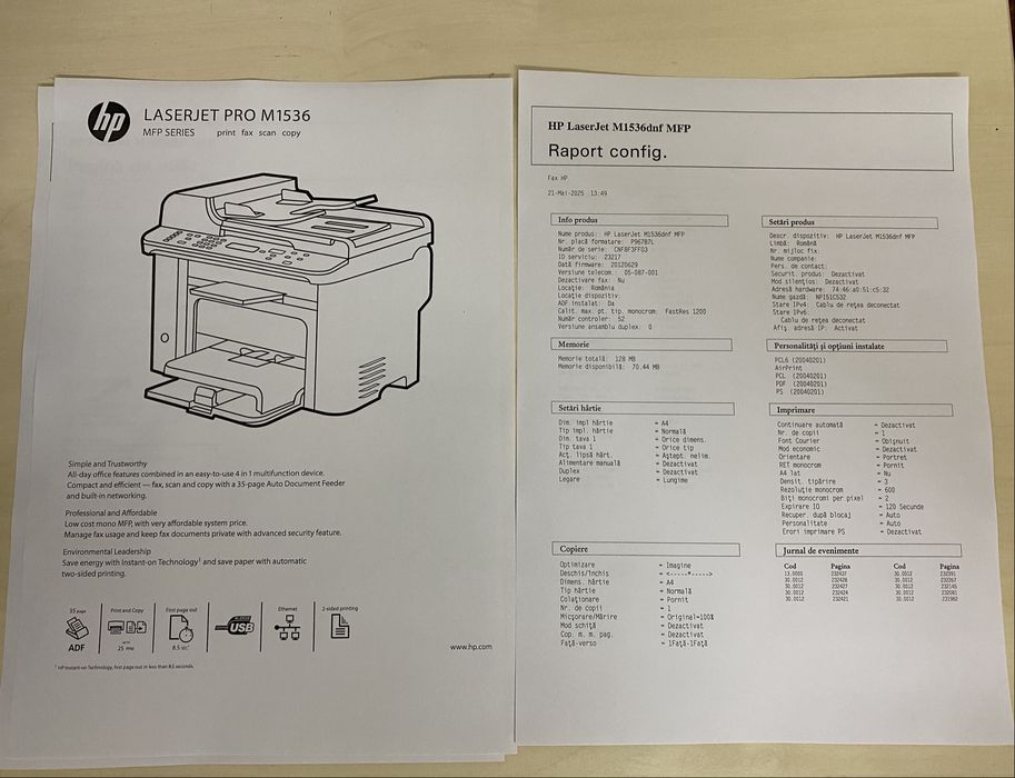 Multifunctionala HP 1536dnf