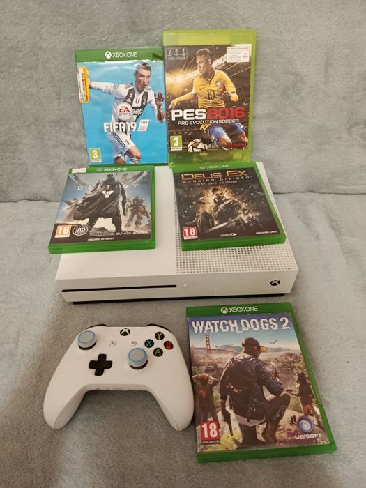 XBOX ONE  S  4K   + 5 jocuri si  1 controller xbox one