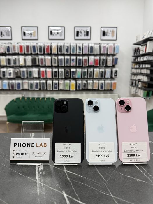 iPhone 15 | 128Gb | 2 Ani Garantie | phonelab.ro