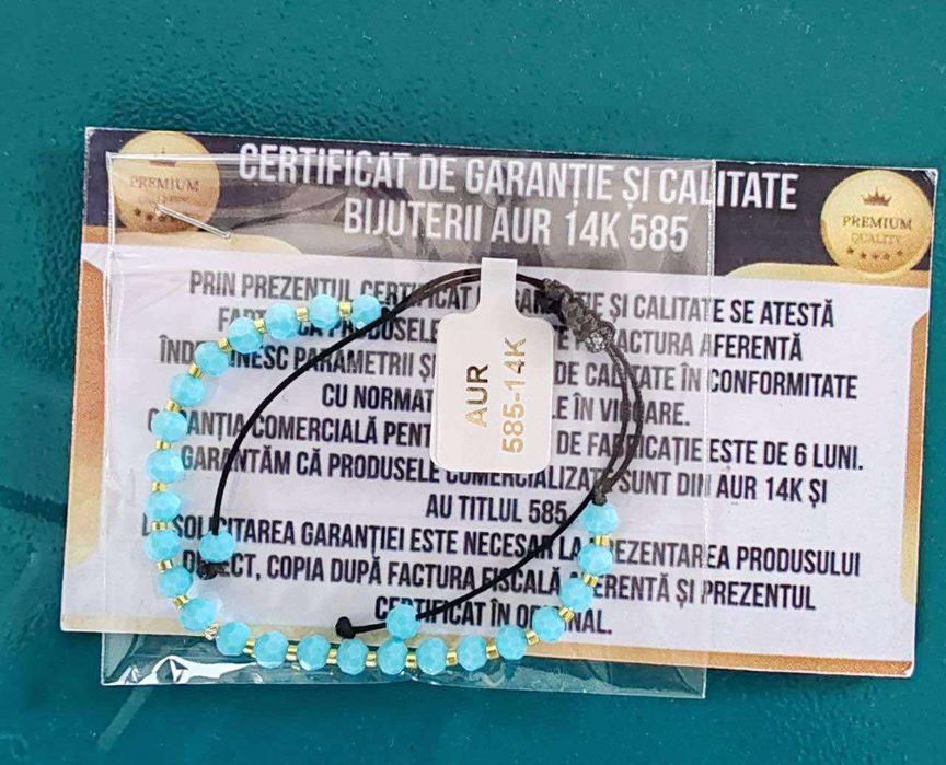 Brățară cu o bila de aur livrare prin curier