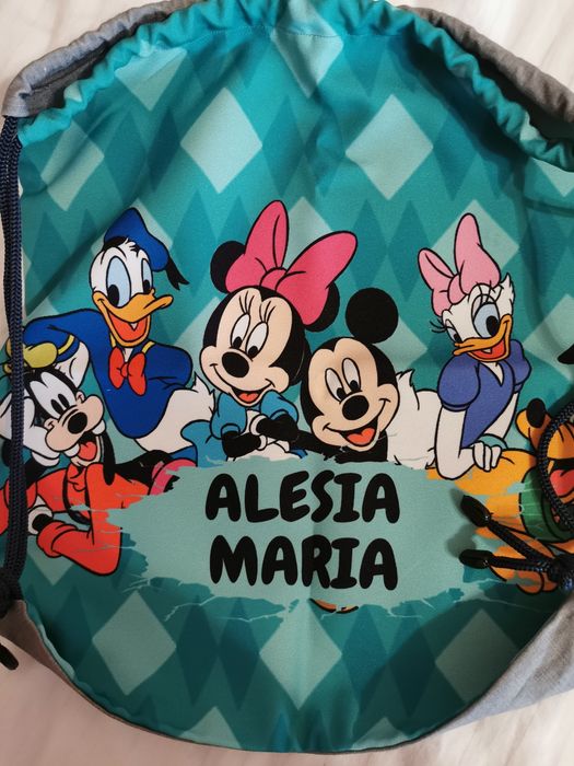 Saculet pt gradinita, personalizat Alesia Maria