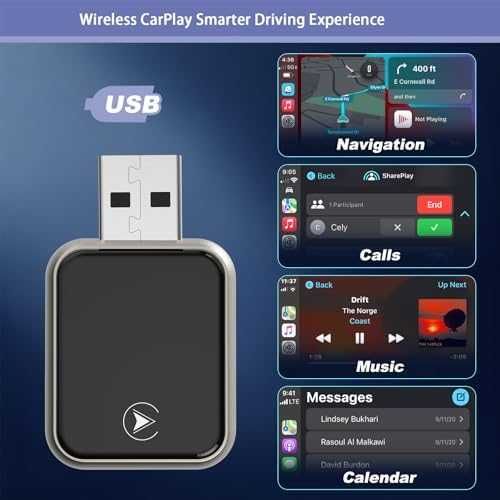 Нов Wireless Apple CarPlay адаптер iOS 11+ за 800+ автомобила кола usb