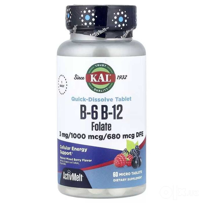 KAL B-6 B-12  Folate B-6, B-12 фолиевая кислота B6 B12