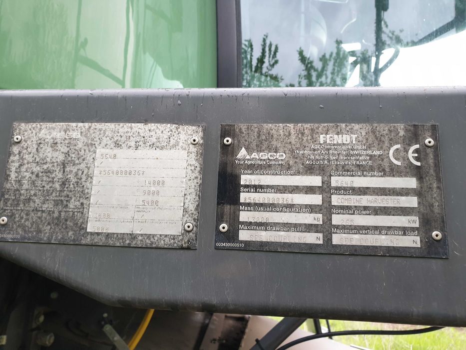 Fendt 6335C - an 2012 - 1500 ore - combina agricola