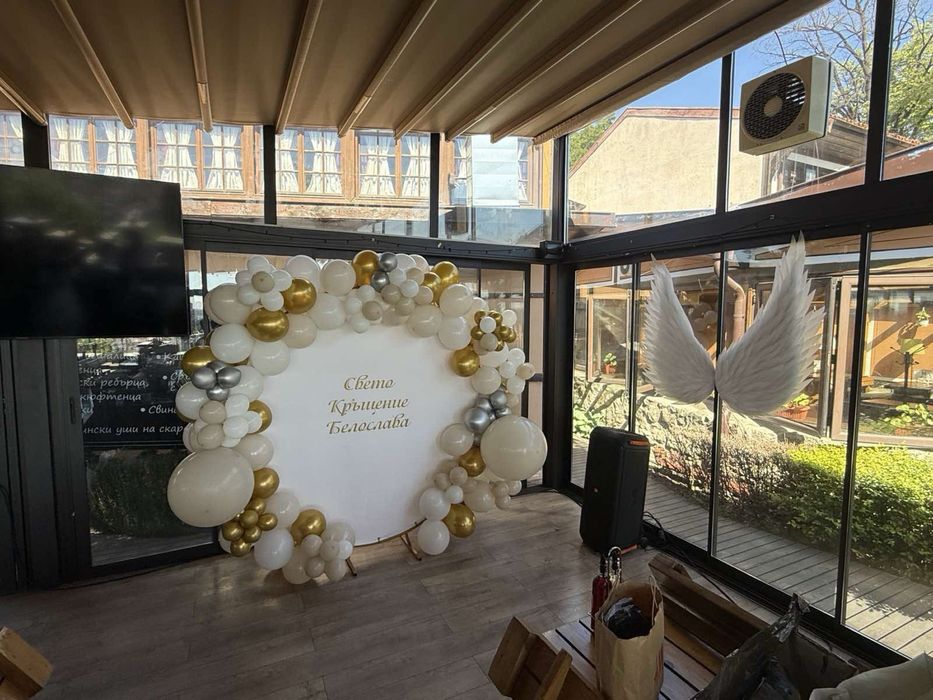 Метална арка - 180см - под наем ! Бял винил ф180 !