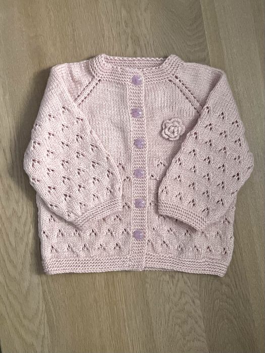 Pulover/Cardigan handmade fetiță 3-4 ani  / jacket roz pastel