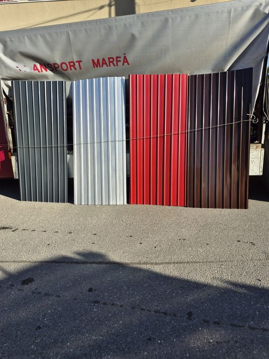 Tablă cutată zincată colorată preț negociabil transport gratuit