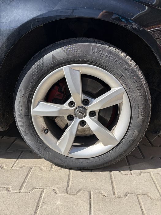 Jante audi r16 7.5j et 37 cb 66.6 5x112, cu anvelope 205 60 r16