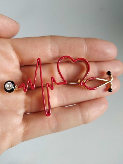 брошка стереоскоп подарък за лекар фармацевт медицинска сестра студент