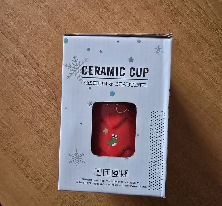 Cana ceramica craciun