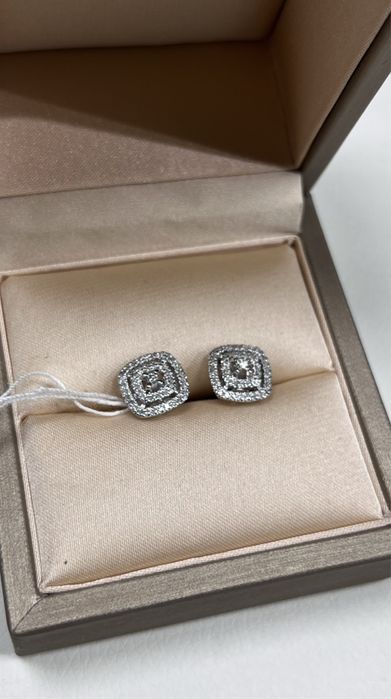 Пусеты серьги с бриллиантами 585