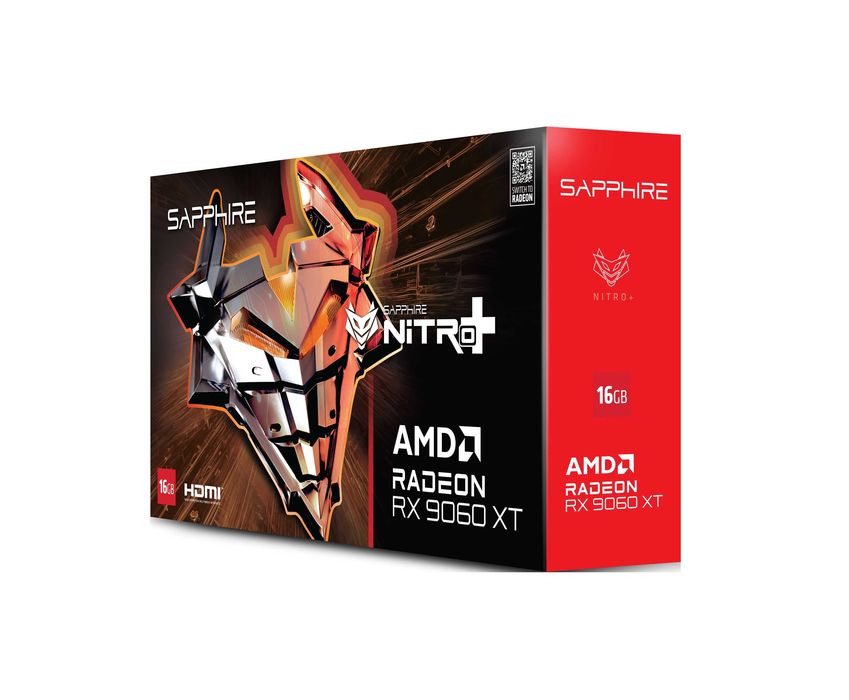 - Видеокарта Sapphire Nitro+ AMD Radeon RX 9060 XT GAMING OC 16GB