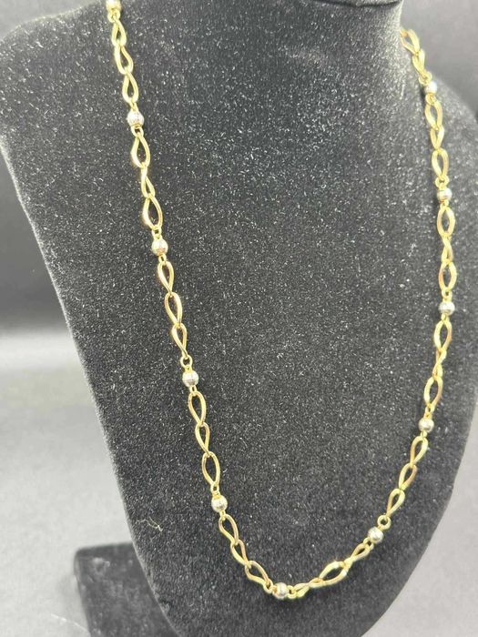 Hope Amanet P5-Lant din aur galben cu alb 14K-585 ,4.61 Gr