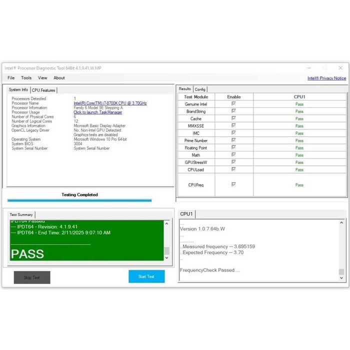Процесор CPU Intel Core i7 8700K 6/12 ЯДРА 3.7-4.7GHz DDR4 LGA 1151 95W OVERCLOCK