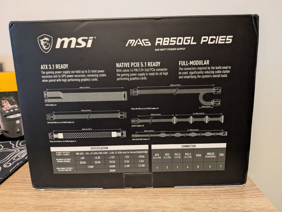 Vând sursa MAG AB50GL PCIE5