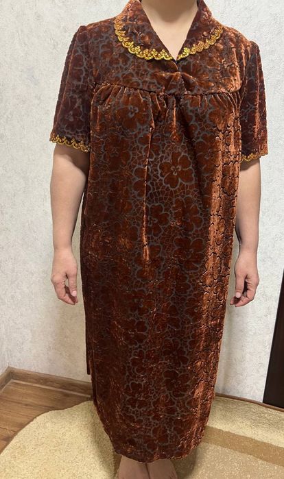 Платье КРЕПСАТИН ретро  +  Х/Б ПЛАТЬЕ